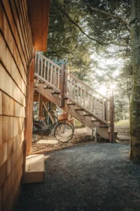 Outside Steps And Bikes View